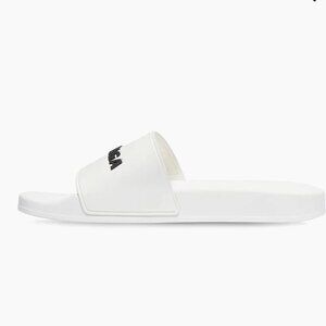 Balenciaga Pool Slide Sandals - White/Black